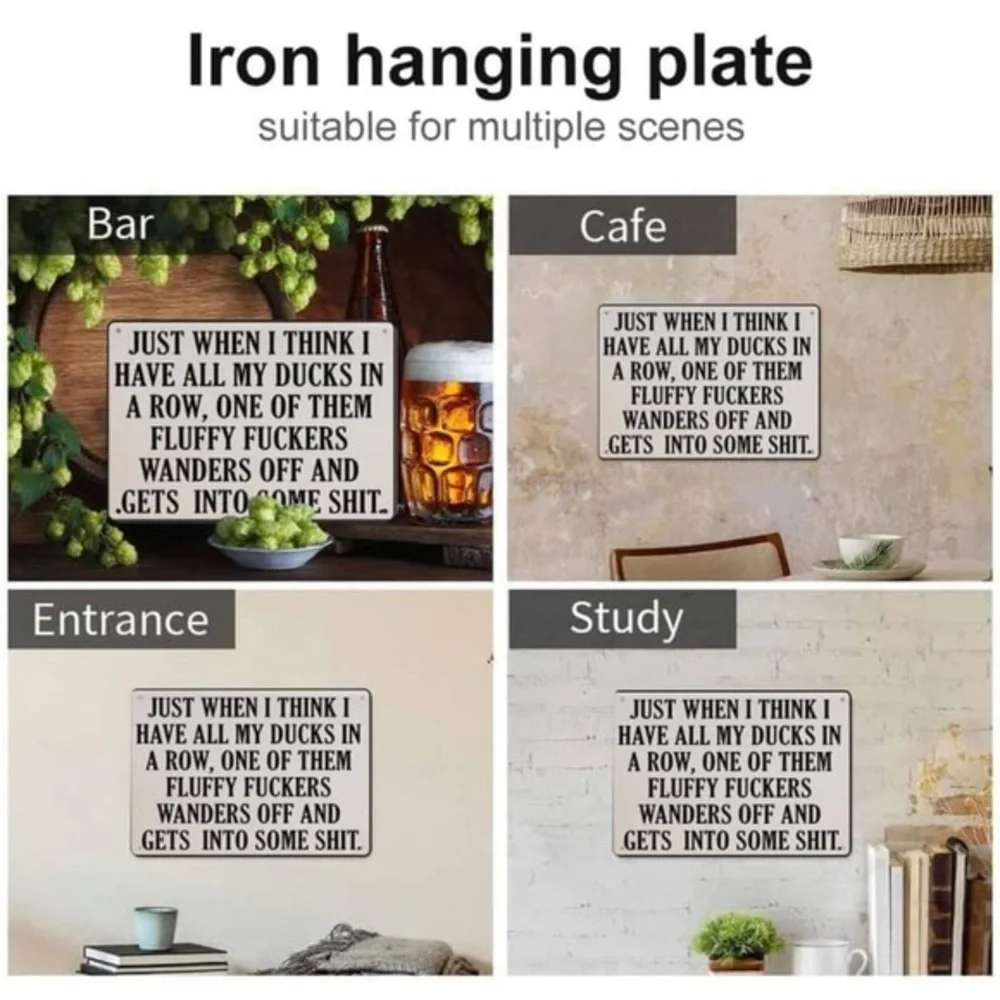 Funny Duck Metal Tin Wall Sign 8x12 Inch ~Host Pick~ - Picture 4 of 7